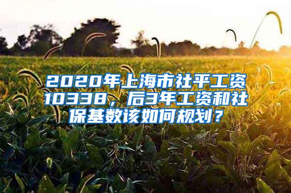 2020年上海市社平工资10338，后3年工资和社保基数该如何规划？