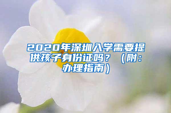 2020年深圳入学需要提供孩子身份证吗？（附：办理指南）