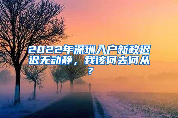 2022年深圳入户新政迟迟无动静，我该何去何从？