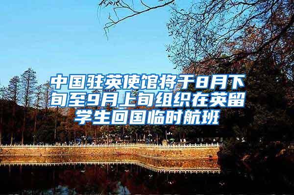 中国驻英使馆将于8月下旬至9月上旬组织在英留学生回国临时航班