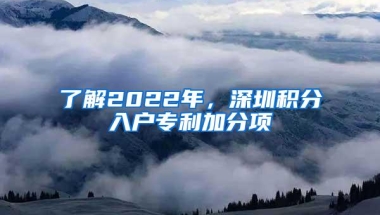 了解2022年，深圳积分入户专利加分项
