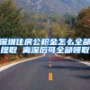 深圳住房公积金怎么全部提取 离深后可全部领取