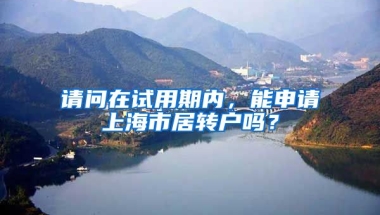 请问在试用期内，能申请上海市居转户吗？