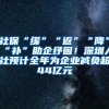 社保“缓”“返”“降”“补”助企纾困！深圳人社预计全年为企业减负超44亿元