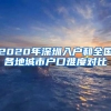 2020年深圳入户和全国各地城市户口难度对比