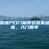 深圳户口门槛将会越来越高，入门需早