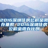 2016深圳住房公积金缴存基数 2016深圳住房公积金缴存比例