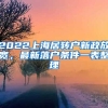 2022上海居转户新政放宽，最新落户条件一表整理
