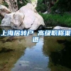 上海居转户 高级职称渠道