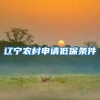 辽宁农村申请低保条件