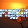 教育部喊你去留学：支持留学、鼓励回国、政策护航！附各城市海外人才引进政策