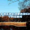 上海买房必须要连续60个月社保吗