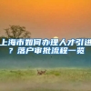 上海市如何办理人才引进？落户审批流程一览